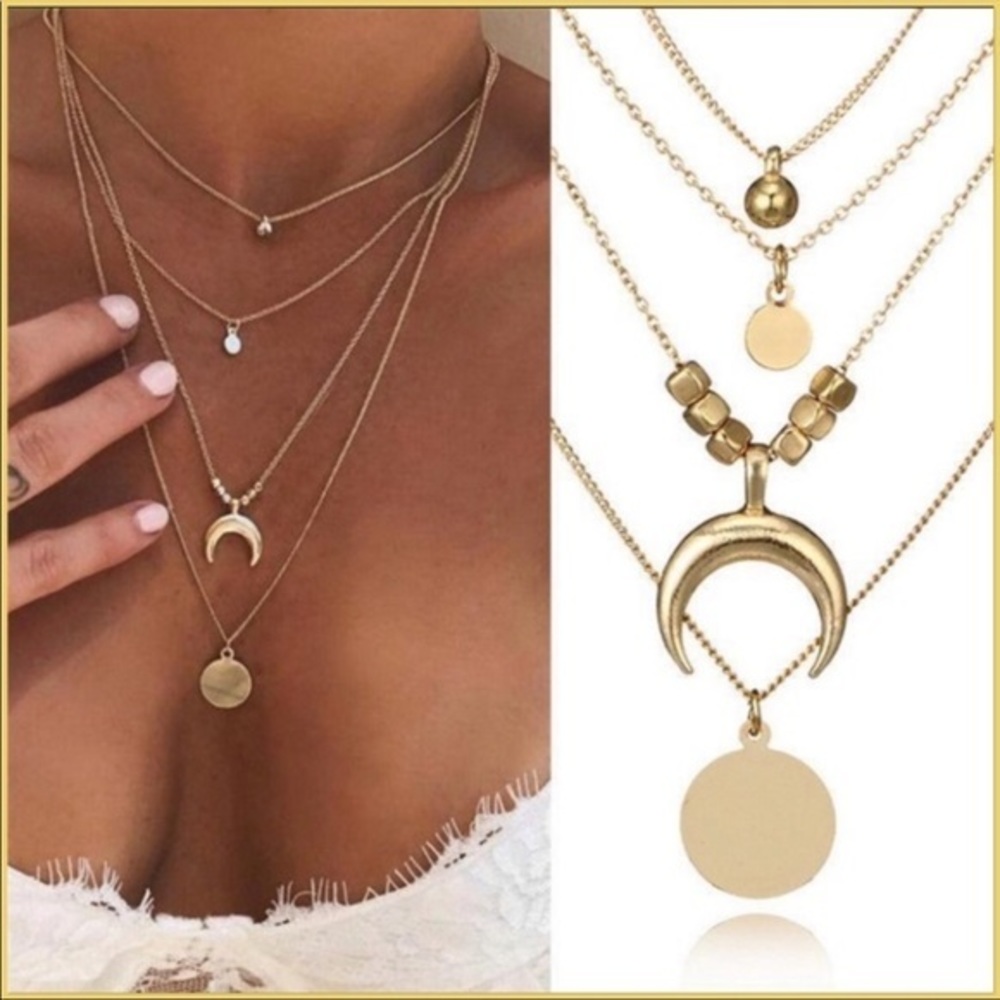 Boho multilayered necklace